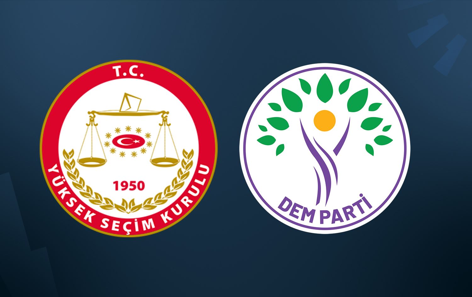 Logoyên Desteya Bilind a Hilbijartinan û DEM Partiyê / Wêne: Rûdaw Grafîk