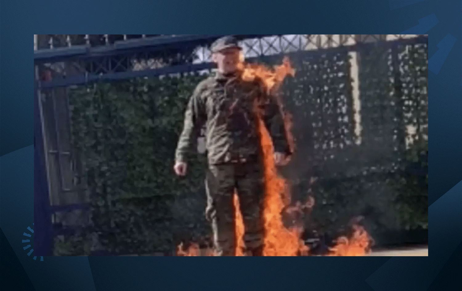  Gazze için kendini yaktı