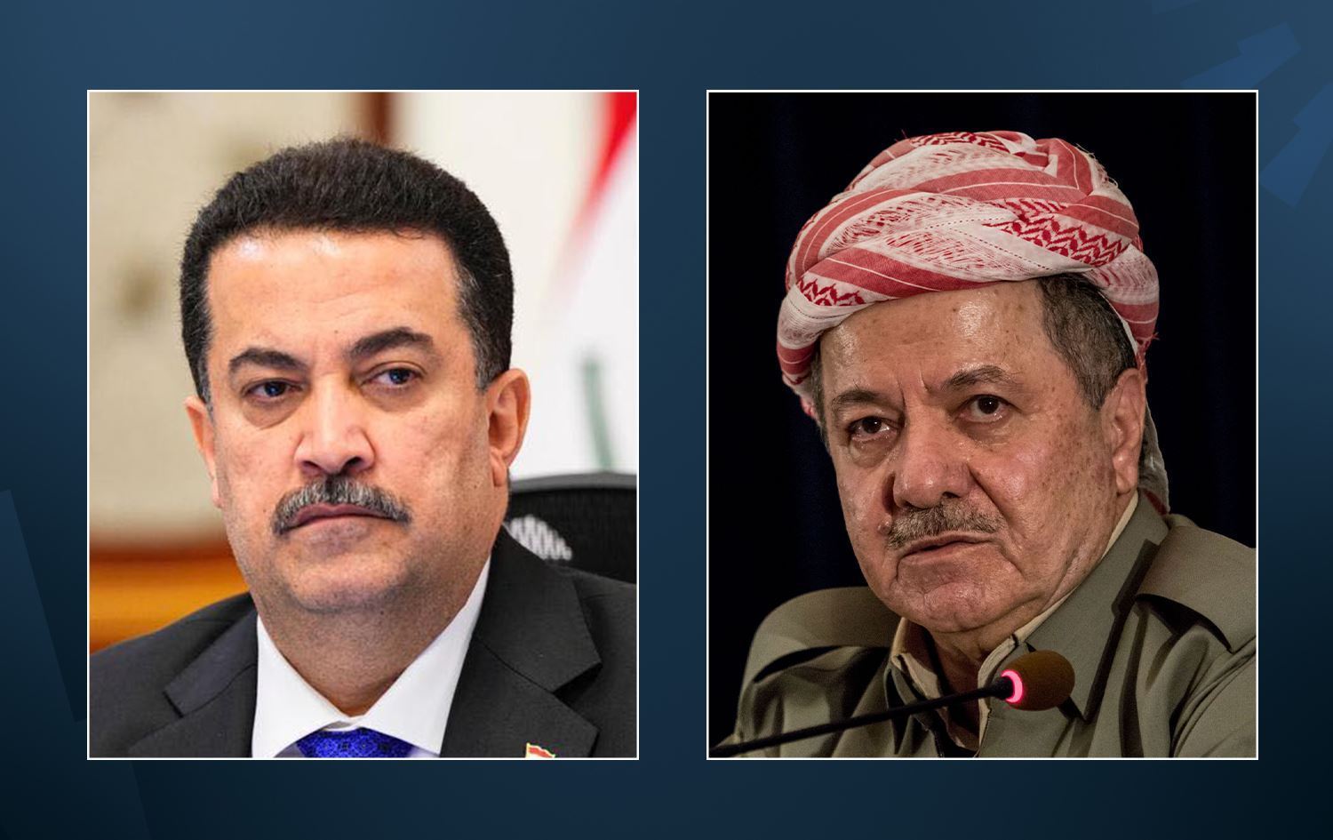 Mihemed Şiya Sûdanî û Serok Barzanî / Wêne: Rûdaw Grafîk