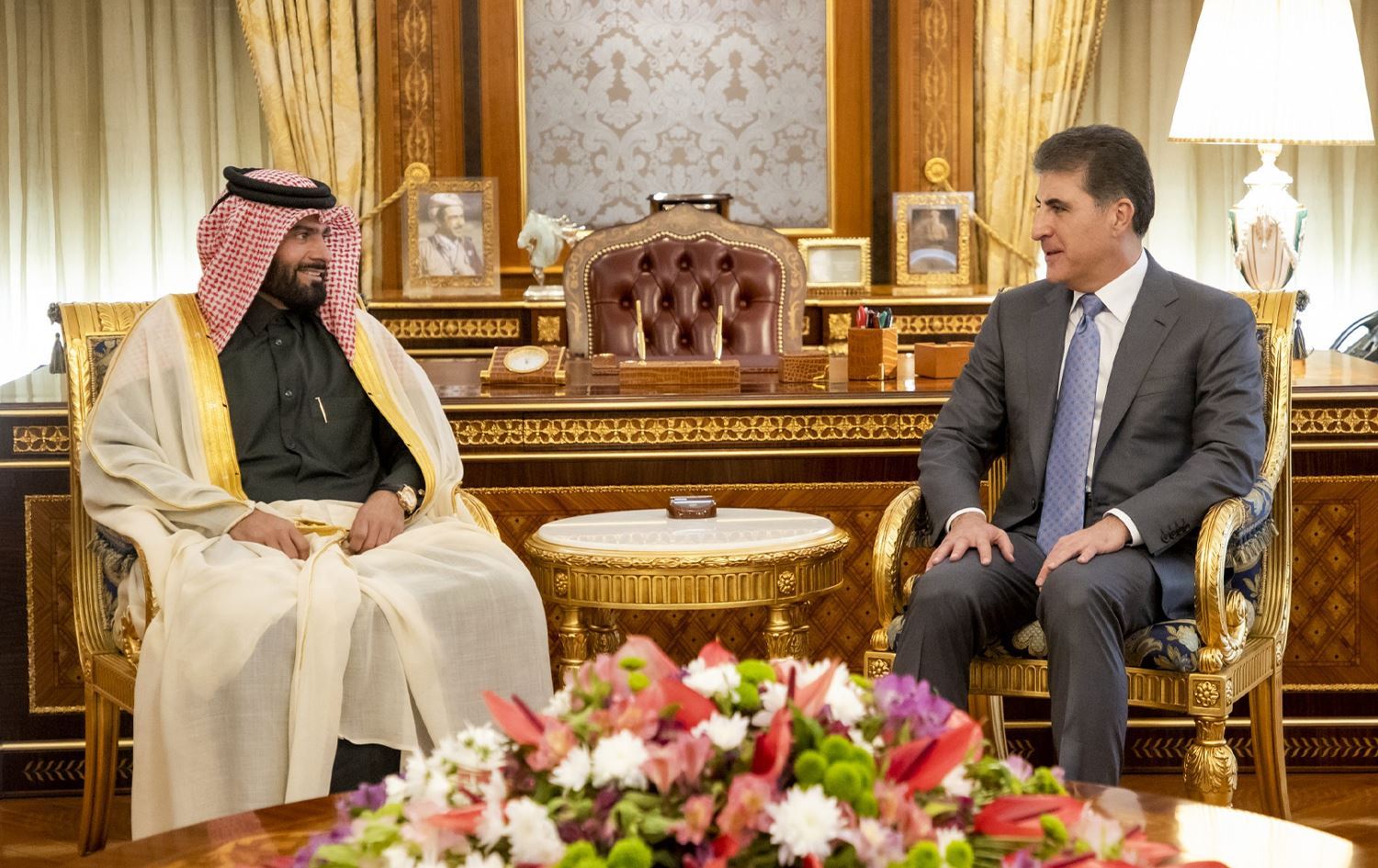 Başkan Neçirvan Barzani, Katar'ın yeni Bağdat Büyükelçisi Sultan Bin Mubarek el-Kubeysi’yi makamında kabul etti.