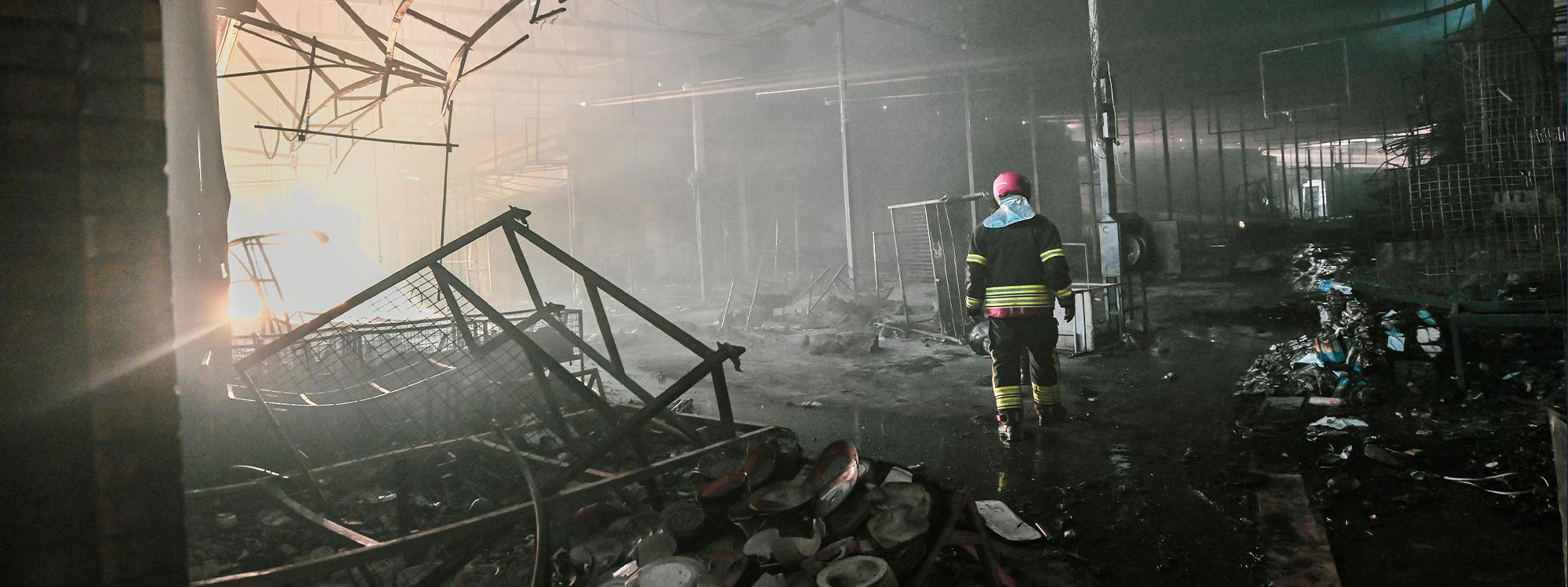 Aftermath of large fire in Erbil’s Langa bazar