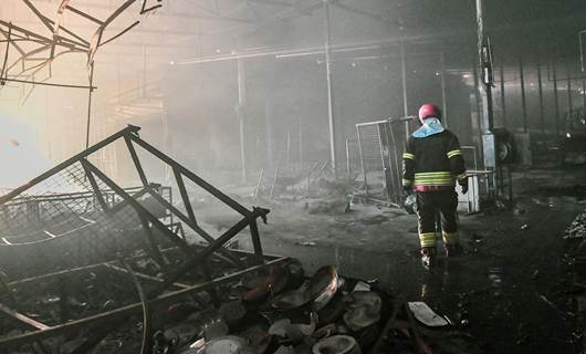 Aftermath of large fire in Erbil’s Langa bazar