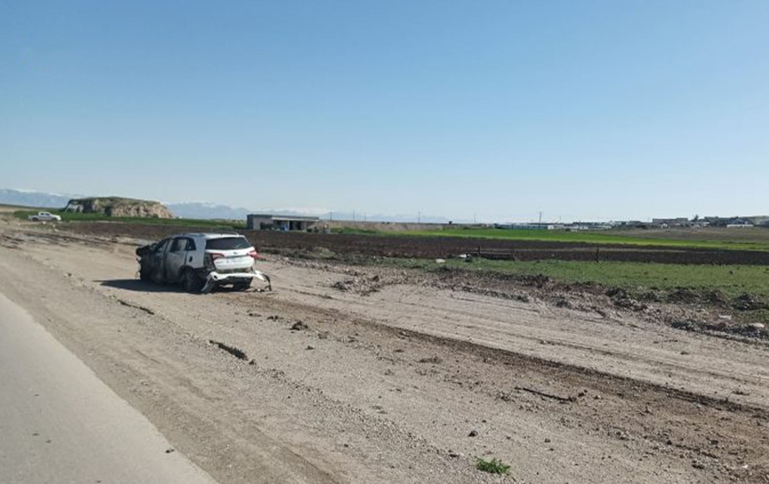 Otmobîleke ku hatiye bombebarankirin/Wêne: North Press