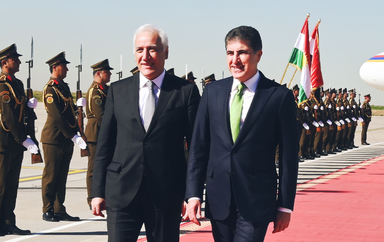 سەرۆکی هەرێمی کوردستان پێشوازیی لە سەرۆکی ئەرمینیا کرد