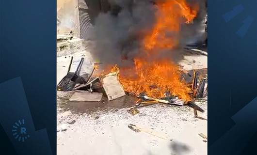 إضرام النار في مقر مكتب الحزب الديمقراطي الكوردستاني - سوريا في كوباني