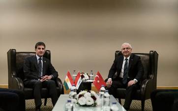 Kurdistan Region President Nechirvan Barzani (left) and Turkish Defense Minister Yasar Guler (right) meeting in Antalya on March 2, 2024. Photo: Kurdistan Region Presidency