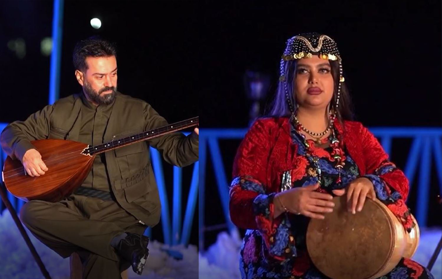 ئەکبەر ئاروەند و سەنا ئاروەند لە ڤیدیۆکلیپی "کۆچ"