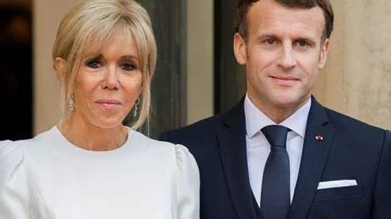 الرئيس الفرنسي وزوجته 