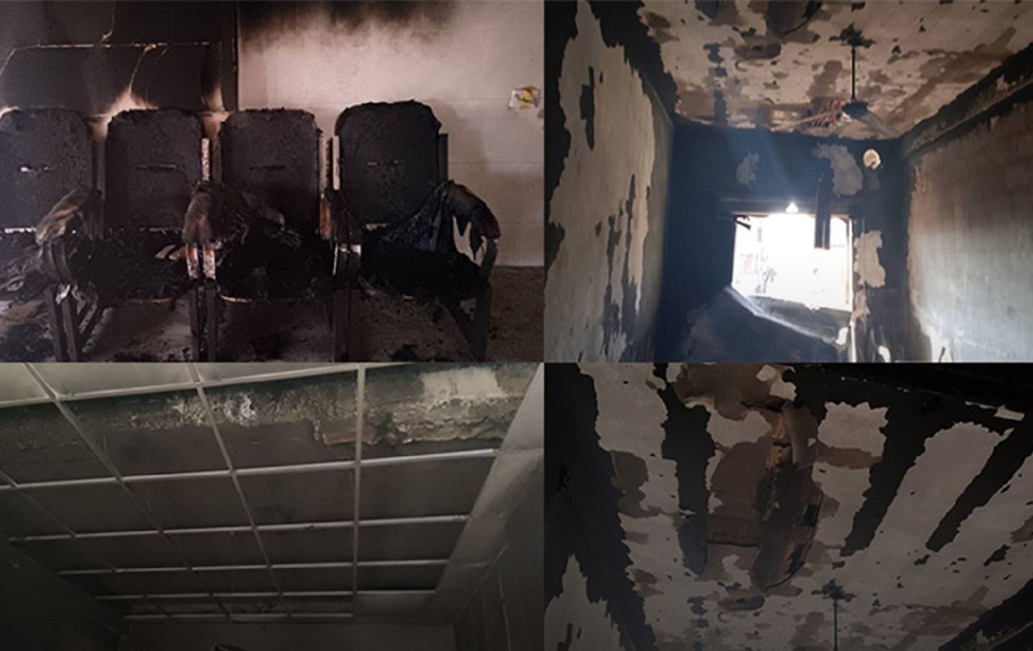 Ofîsa PDK-Syê ya li Dêrijê hat şewitandin / Wêne: PDK-S