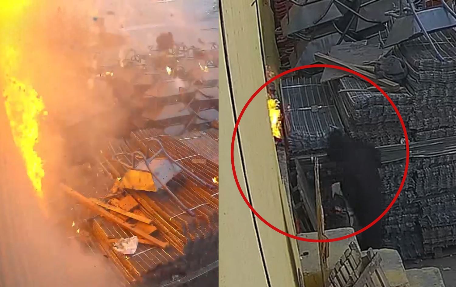 Dema ku şewat dest pê dike / Wêne: Ji ber dîmenên Asayîşa Hewlêrê