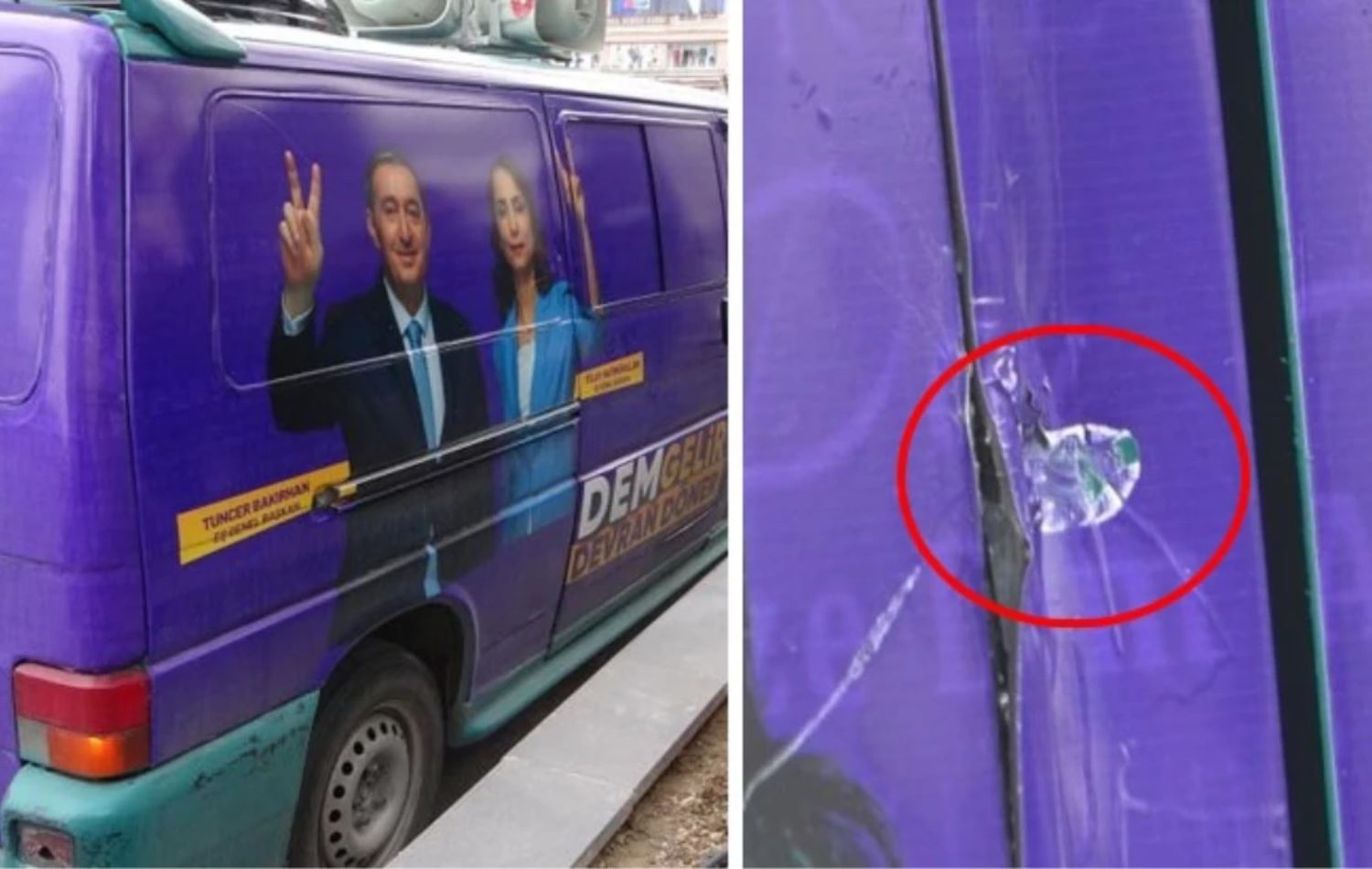 لە پارێزگای کایسەری تەقە لە مینیپاسی بانگەشەی دەم پارتی کرا