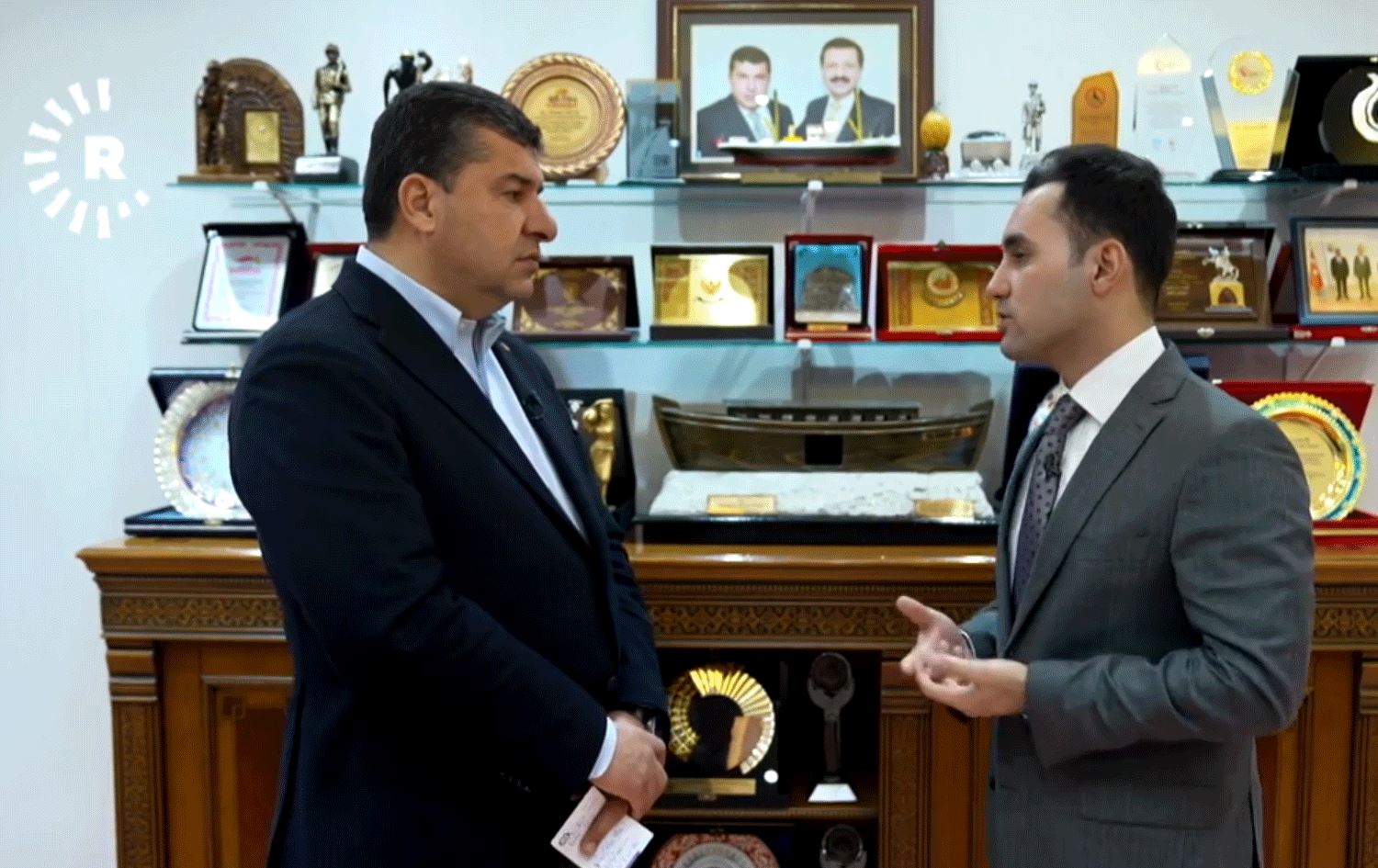 Osman Gelîş (li milê çepê) û Niwêner Fatîh / Wêne û Vîdeo: Rûdaw