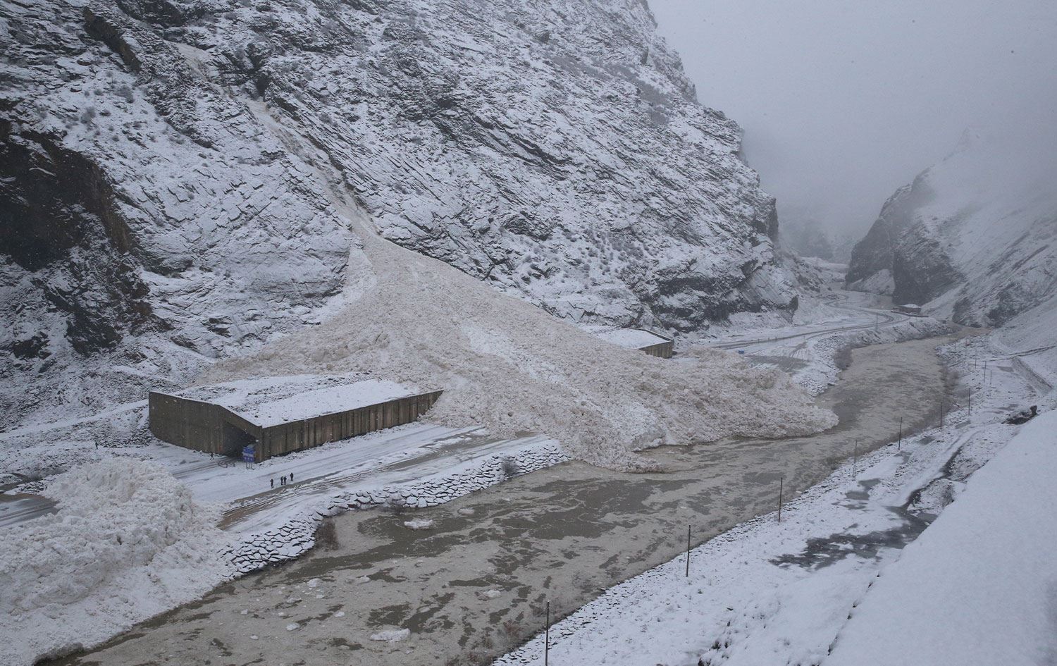 Çığın meydana geldiği Depin mevkii - AA