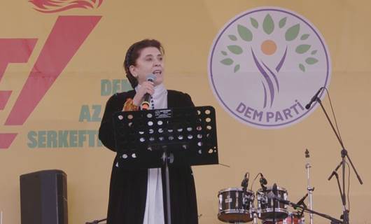 Leyla Zanayê li Newrozê Amedê axivî / Wêne: Rûdaw