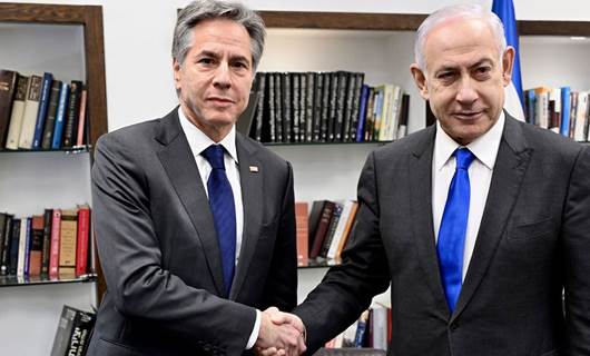 ABD Dışişleri Bakanı Antony Blinken ile İsrail Başbakanı Binyamin Netanyahu (Soldan Sağa)
