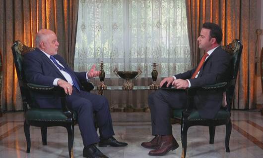 Irak eski Başbakanı Haydar Abadi (solda) Rûdaw'a konuk oldu.