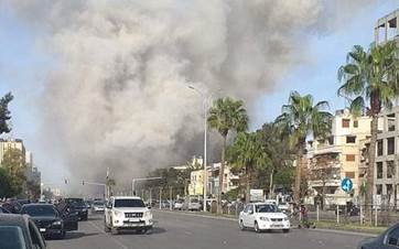 Şam'daki İran konsolosluğunun bombalanması Foto: SOHR