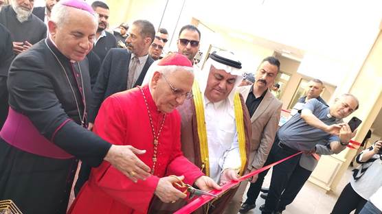 مراسم افتتاح مدرسة وكنيسة ام المعونة في منطقة الدواسة في أيمن الموصل