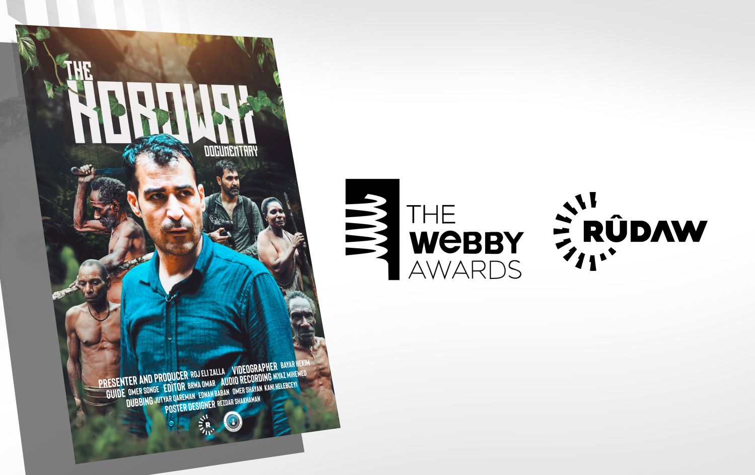 Belgefîlma “Korowai”yê ya Rûdawê, ji bo Xelata Webbyê bû berbijêr / Wêne: Rûdaw grafîk