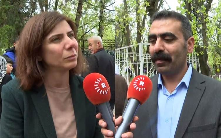 Hevserokên Şaredariya Bajarê Mezin a Amedê Serra Bucak û Dogan Hatun/Wêne: Rûdaw