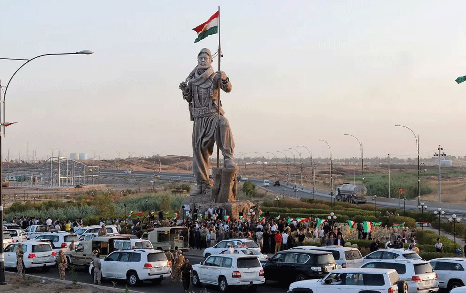 Peykerê Pêşmerge yê li Kerkûkê / Wêne: Arşîv