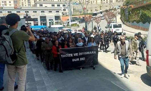Şırnak'ta 'taciz' protestosu düzenlendi