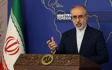 Iran's Ministry of Foreign Affairs spokesman Nasser Kanaani speaks during a press conference in the capital Tehran on December 5, 2022. Photo: Atta Kenare/AFP.