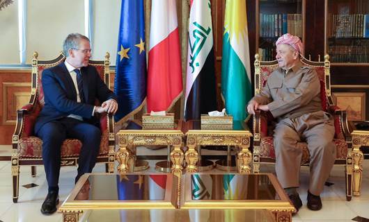 اجتماع الرئيس مسعود بارزاني والسفير الفرنسي لدى العراق