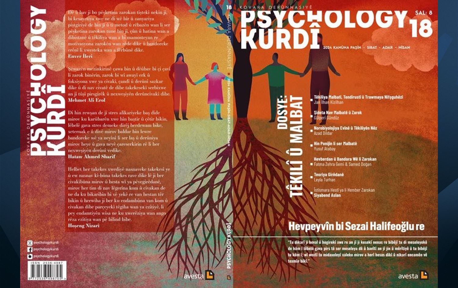 Berga pêşî û ya paşiyê ya Psychology Kurdiyê