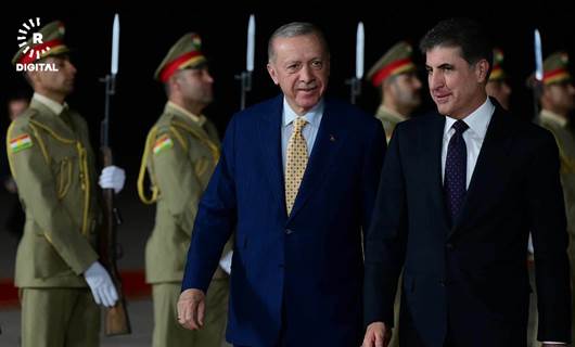 استقبال نيجيرفان بارزاني للرئيس التركي رجب طيب أردوغان في مطار أربيل/ بلند طاهر - رووداو