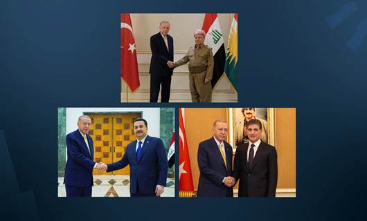 لقاءات اردوغان مع الرئيس مسعود بارزاني ونيجيرفان بارزاني ومحمد شياع السوداني