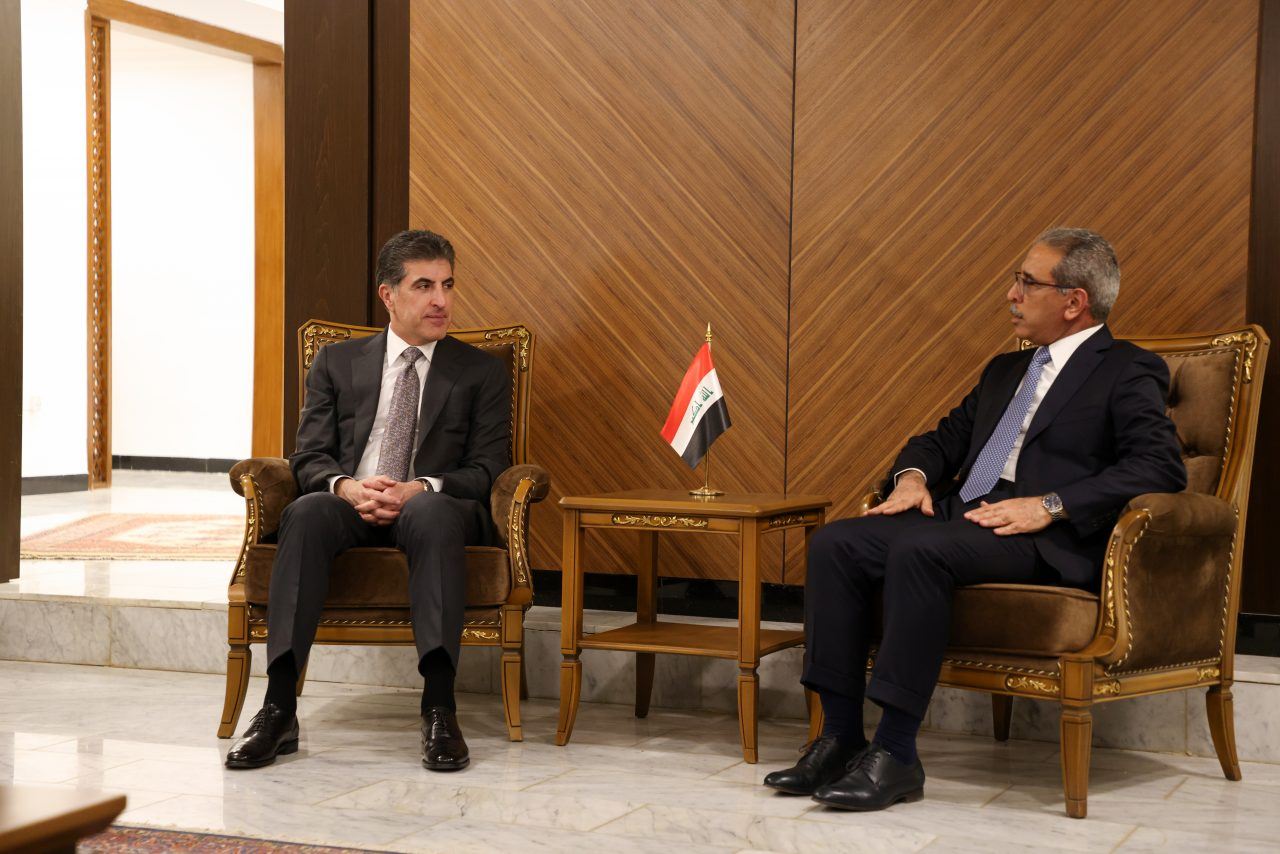 Kürdistan Bölgesi Başkanı Neçirvan Barzani Bağdat'ta Irak Yüksek Yargı Konseyi Başkanı Faik Zidan ile bir araya geldi