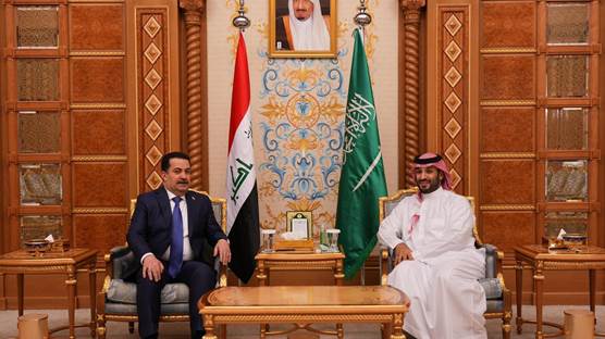 السوداني وولي العهد السعودي في الرياض 