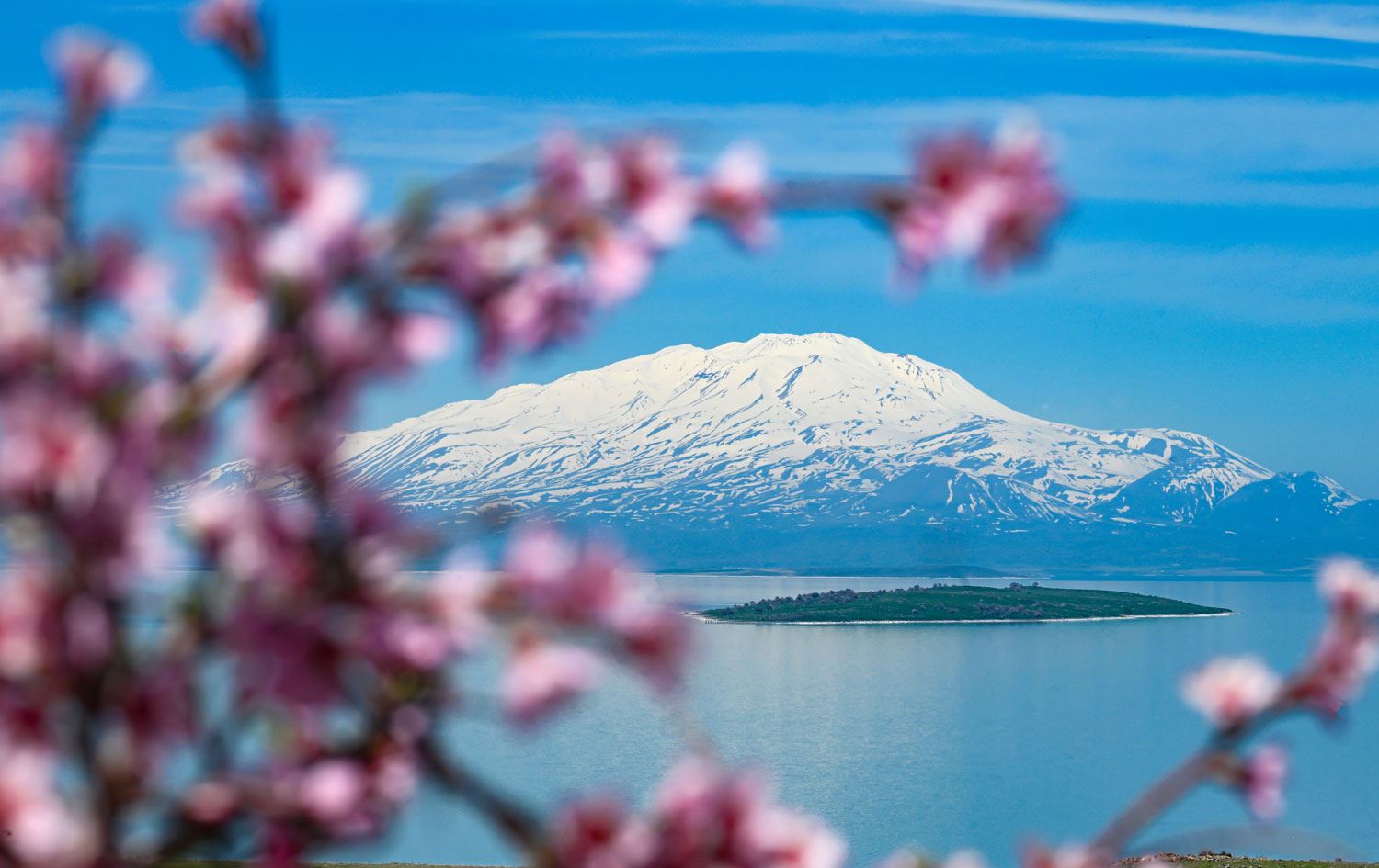 Li aliyekî Wanê berf e, li aliyekî bihar / Wêne: AA