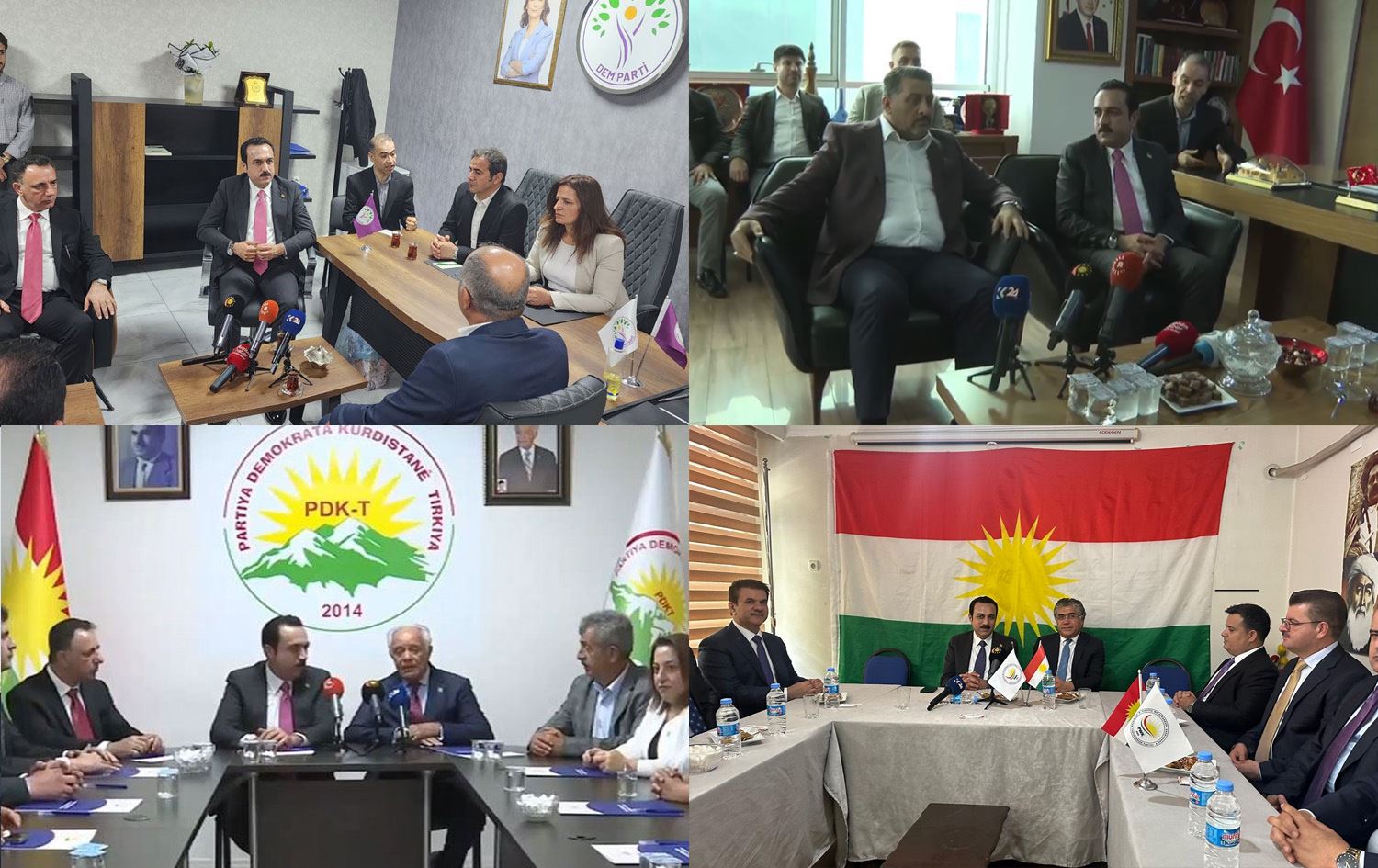 Parêzgarê Hewlêrê AK Partî, DEM Partî, PDK-T û PWK ziyaret kirin