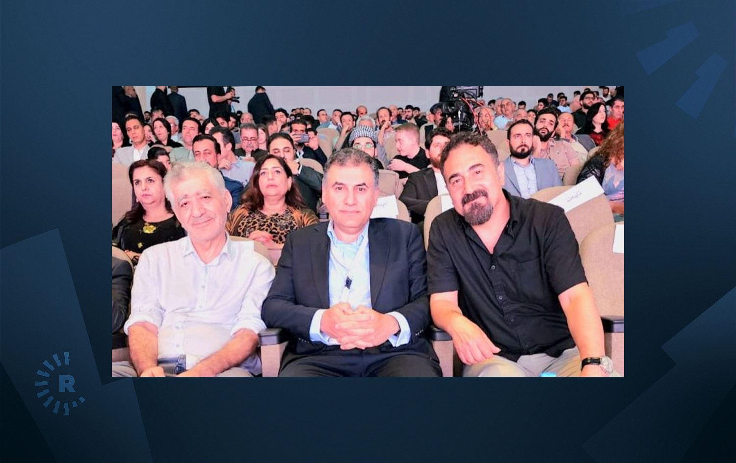 Ciwan Haco, Lezgîn Çalî û Mîkaîl Aslan li Yekemîn Festîvala Semayê ya Dihokê ne / Wêne: Ji ber dîmenan