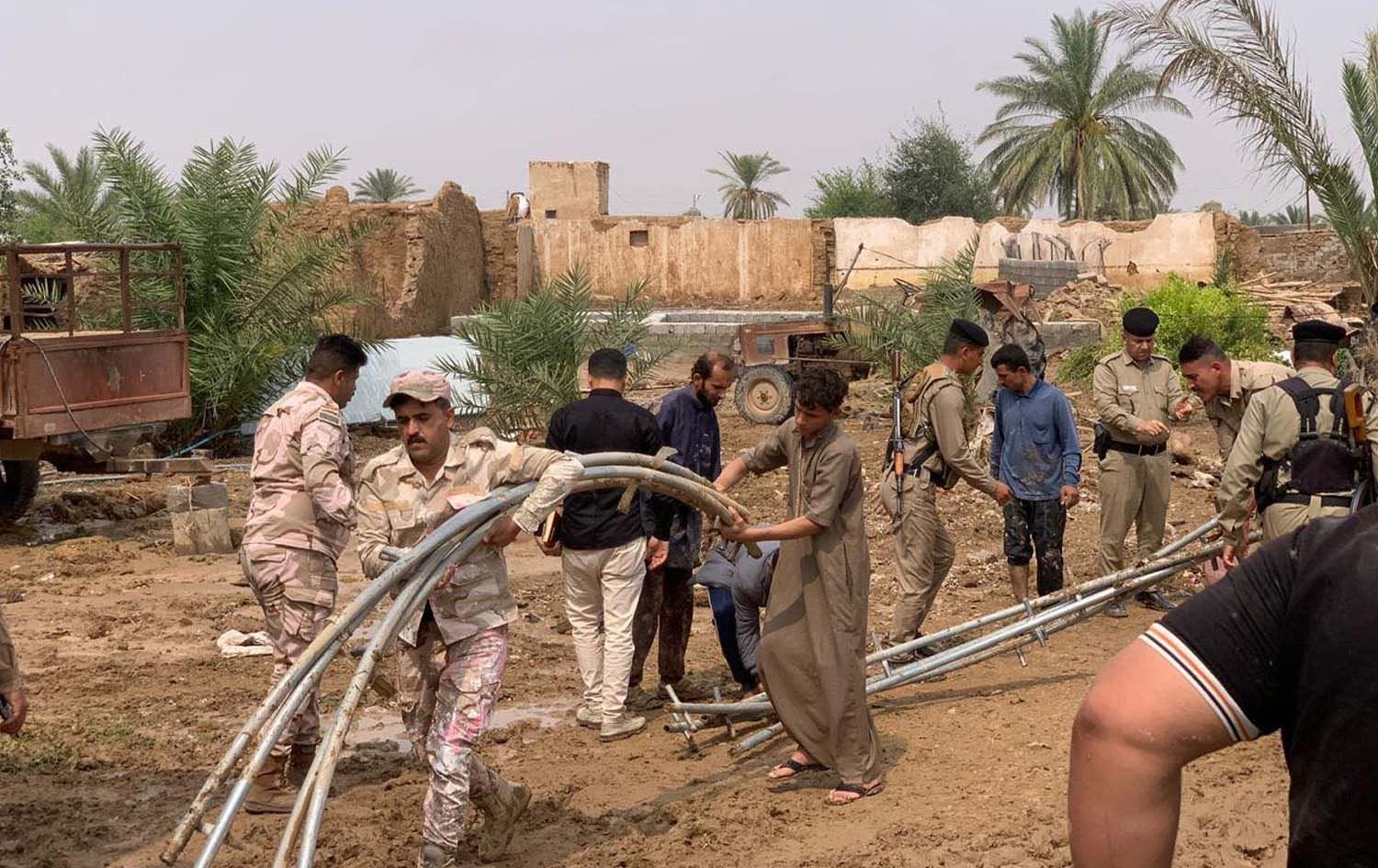 سيول تتسبب بانهيار أكثر من 70 منزلاً بقريتين في قضاء خانقين