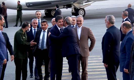 لحظة وصول رئيس إقليم كوردستان نيجيرفان بارزاني إلى طهران 
