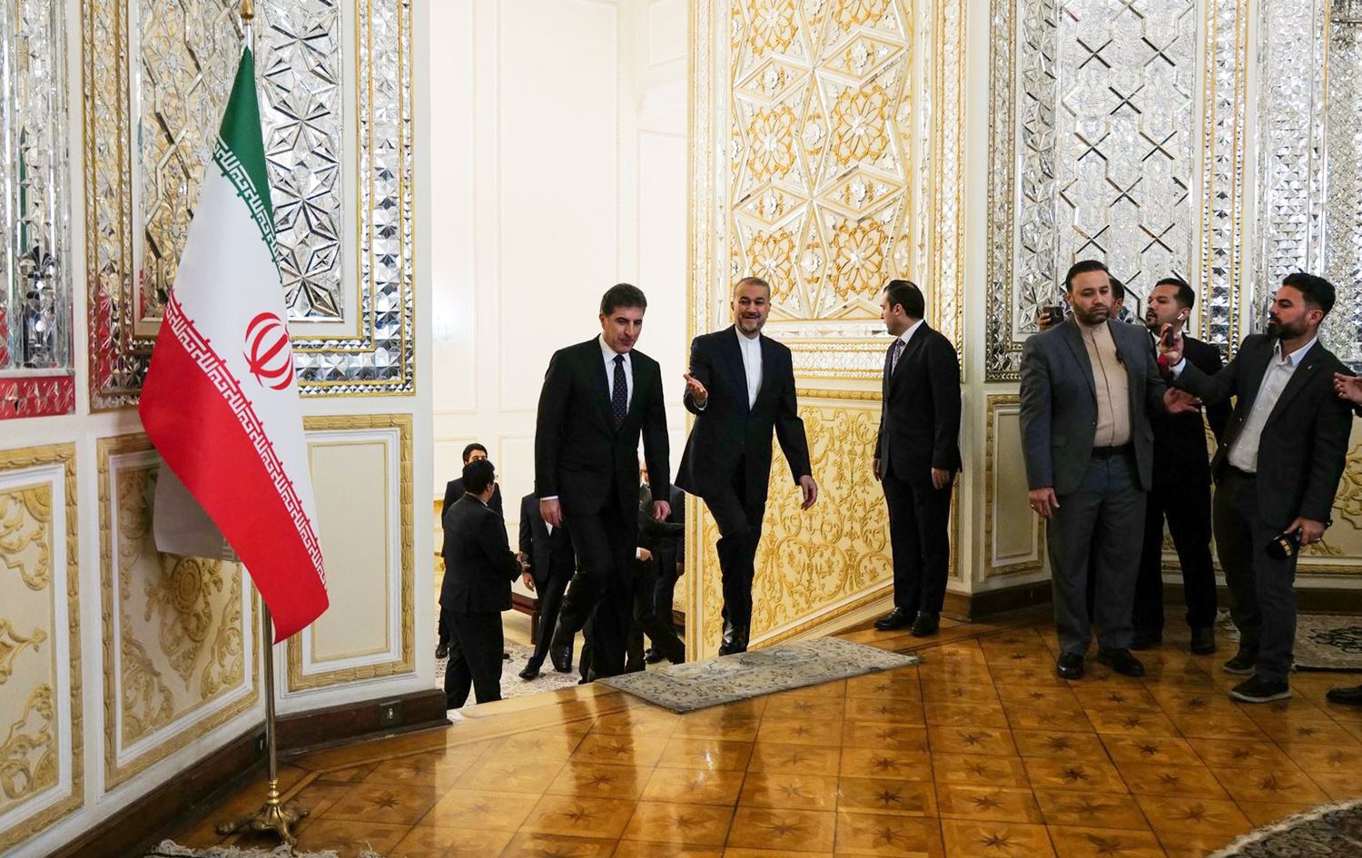 پێشوازیی وەزیری دەرەوەی ئێران لە نێچیرڤان بارزانی