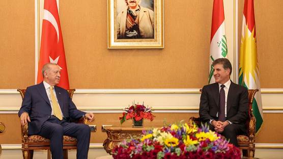 اجتماع رئيس إقليم كوردستان مع الرئيس التركي في أربيل - أرشيف