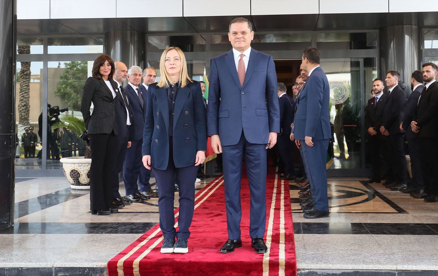  İtalya Başbakanı Giorgia Meloni ve Libya Başbakanı Abdulhamid Dibeybe Foto: AA
