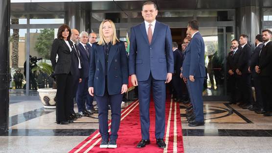  İtalya Başbakanı Giorgia Meloni ve Libya Başbakanı Abdulhamid Dibeybe Foto: AA