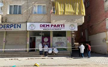 The pro-Kurdish Peoples’ Equality and Democracy Party (DEM Party) office in the southeastern Urfa province's Birecik district on May 8, 2024. Photo: DEM Party Urfa branch