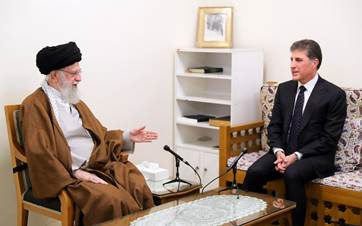 İran'ın dini lideri Ayetullah Ali Hamaney & Kürdistan Bölgesi Başkanı Neçirvan Barzani