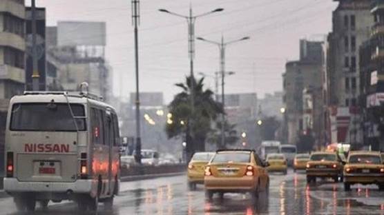 هطول أمطار في بغداد