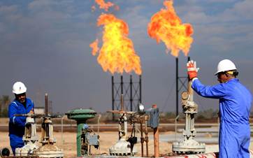 Irak'ta bir petrol sahası