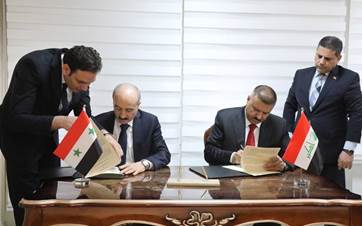 Irak İçişleri Bakanı Abdulemir El Şummeri ve Suriyeli mevkidaşı Muhammed Rahmun 
