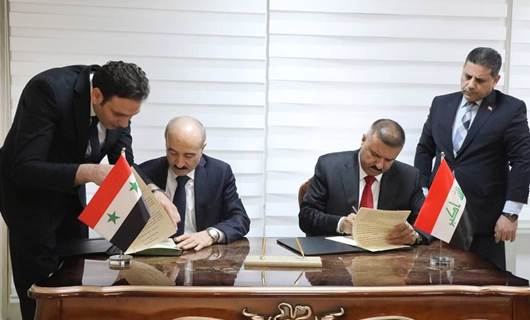 Irak İçişleri Bakanı Abdulemir El Şummeri ve Suriyeli mevkidaşı Muhammed Rahmun 