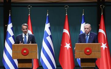 Cumhurbaşkanı Recep Tayyip Erdoğan, Yunanistan Başbakanı Kiryakos Miçotakis ile ortak basın toplantısında konuştu / Foto: AA