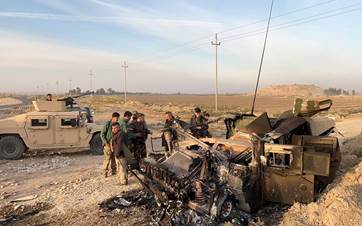 Aftermath of an Islamic State (ISIS) attack on Peshmerga forces in Diyala province on November 27, 2021. Photo: Hunar Hamid/Rudaw